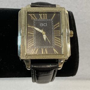 Buccati Diamonds Mens Watch Black Wristband 3ATM H2O Resistant M8018 GnuFashion